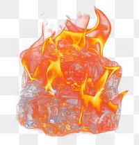 PNG Ice fire bonfire burning. AI generated Image by rawpixel.