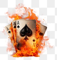 PNG Fire gambling burning cards