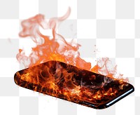 PNG Smart Phone fire bonfire burning. 