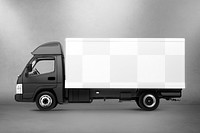 PNG  Delivery truck png billboard mockup, transparent design