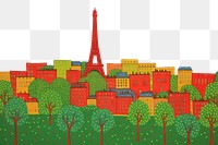 PNG Paris architecture building painting. AI generated Image by rawpixel.