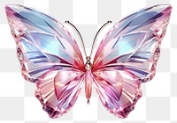 PNG Butterfly shape gemstone crystal white background accessories