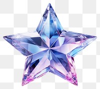 PNG Star shape gemstone crystal jewelry white background. 
