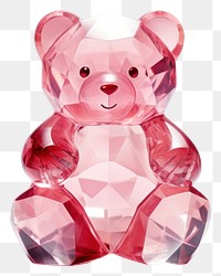 PNG Teddy bear shape gemstone representation celebration creativity. 