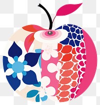 PNG  Apple pattern shape fruit. AI generated Image by rawpixel.