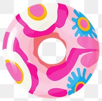 PNG  Donut shape confectionery inflatable. AI generated Image by rawpixel.