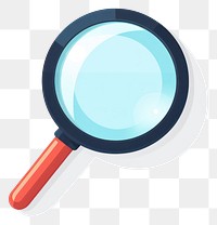 PNG Magnifying glass shape white background reflection. AI generated Image by rawpixel.