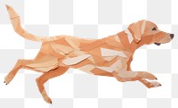 PNG Dog running origami animal mammal. AI generated Image by rawpixel.