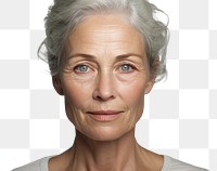 PNG  Young woman portrait wrinkle adult. AI generated Image by rawpixel.