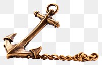 PNG Of gold anchor white background electronics durability. AI generated Image by rawpixel.