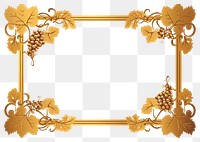 PNG  Grape vine frame gold white background. AI generated Image by rawpixel.