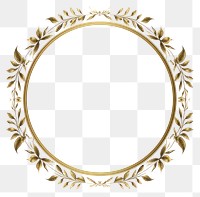 PNG  Floral frame gold white background. AI generated Image by rawpixel.