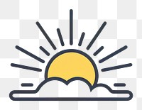 PNG Clound with sun logo outdoors line. AI generated Image by rawpixel.