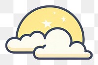 PNG Moon with cloud logo tranquility idyllic. AI generated Image by rawpixel.