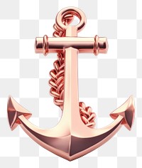 PNG Rosegold anchor white background electronics hardware. AI generated Image by rawpixel.