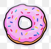 PNG Donut dessert icing shape. AI generated Image by rawpixel.