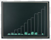 PNG Bar chart blackboard green electronics. AI generated Image by rawpixel.