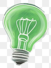 PNG Light bulb lightbulb sketch green. AI generated Image by rawpixel.