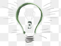 PNG Light bulb lightbulb blackboard sketch. AI generated Image by rawpixel.