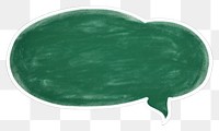 PNG Speech bubble blackboard chalk green. AI generated Image by rawpixel.