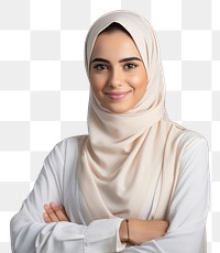 PNG  A smile student arab woman holding book scarf adult headscarf