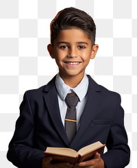 PNG  A smile student latin boy holding book portrait reading adult. AI generated Image by rawpixel.