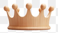Crown icon wood white background accessories. 