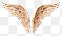 Angel wings icon wood white background creativity. 