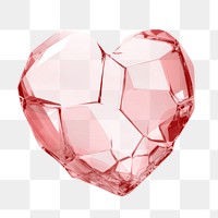 PNG Heart broken gemstone jewelry  