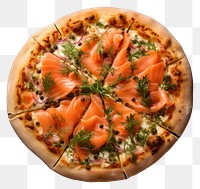 PNG  Smoked salmon pizza food mozzarella vegetable. AI generated Image by rawpixel.