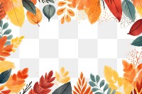 PNG  Autumn leaves illustration backgrounds outdoors pattern. AI generated Image by rawpixel.
