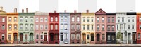 PNG Layers of American row houses architecture building city. AI generated Image by rawpixel.