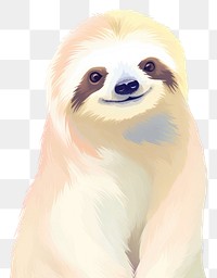 PNG  Sloth animal mammal pomeranian. AI generated Image by rawpixel.