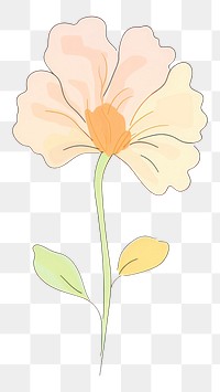PNG Flower cartoon petal plant. AI generated Image by rawpixel.