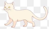 PNG Walking cat cartoon drawing animal. AI generated Image by rawpixel.