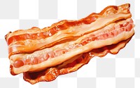 PNG Grilled bacon meat pork food. AI generated Image by rawpixel.