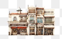 PNG  Shophouse street window city. AI generated Image by rawpixel.