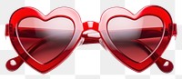 PNG Red heart sunglasses white background accessories moustache. AI generated Image by rawpixel.