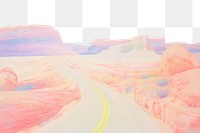 PNG  Highway road backgrounds painting drawing. AI generated Image by rawpixel.