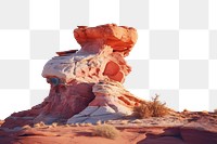 PNG Rock formation on a desert cliff nature outdoors tranquility. AI generated Image by rawpixel.
