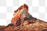 PNG Rock formation on a desert cliff nature mountain outdoors. AI generated Image by rawpixel.