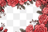 PNG  Rose with leaves backgrounds pattern flower. AI generated Image by rawpixel.