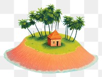 PNG  Tropical island outdoors nature atoll. AI generated Image by rawpixel.