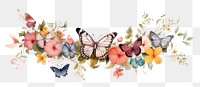 PNG Garland with butterfly pattern plant accessories. AI generated Image by rawpixel.