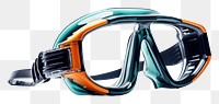 PNG Goggles and snorkel white background accessories underwater. 