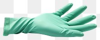 PNG Photo isolated green medical glove white background protection. AI generated Image by rawpixel.