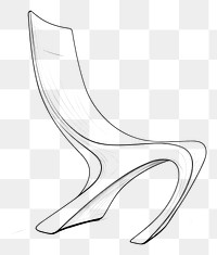 PNG  Z-chair sketch furniture drawing. AI generated Image by rawpixel.
