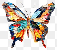 PNG  Butterfly collage art white background. AI generated Image by rawpixel.