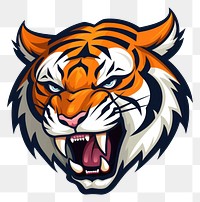 PNG Tiger roar logo creativity aggression. AI generated Image by rawpixel.