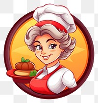 PNG Grand mother chef food logo photography. 